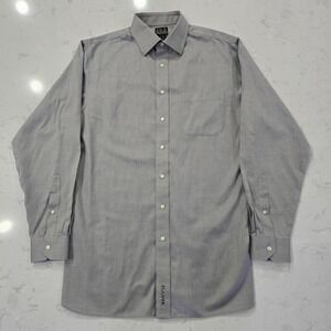 Jos A Bank Signature Collection Grey Tailored Fit 16.5 36 100% Egyptian Cotton